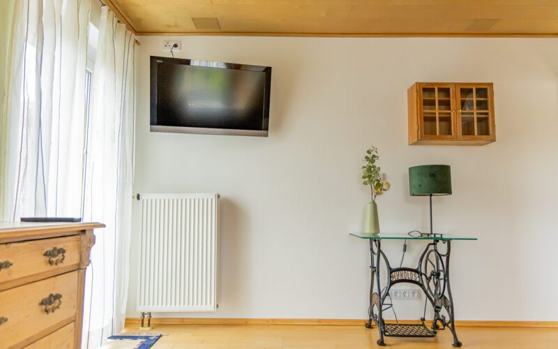 Heller Wohnbereich mit Fernseher Heller Wohnbereich mit Fernseher